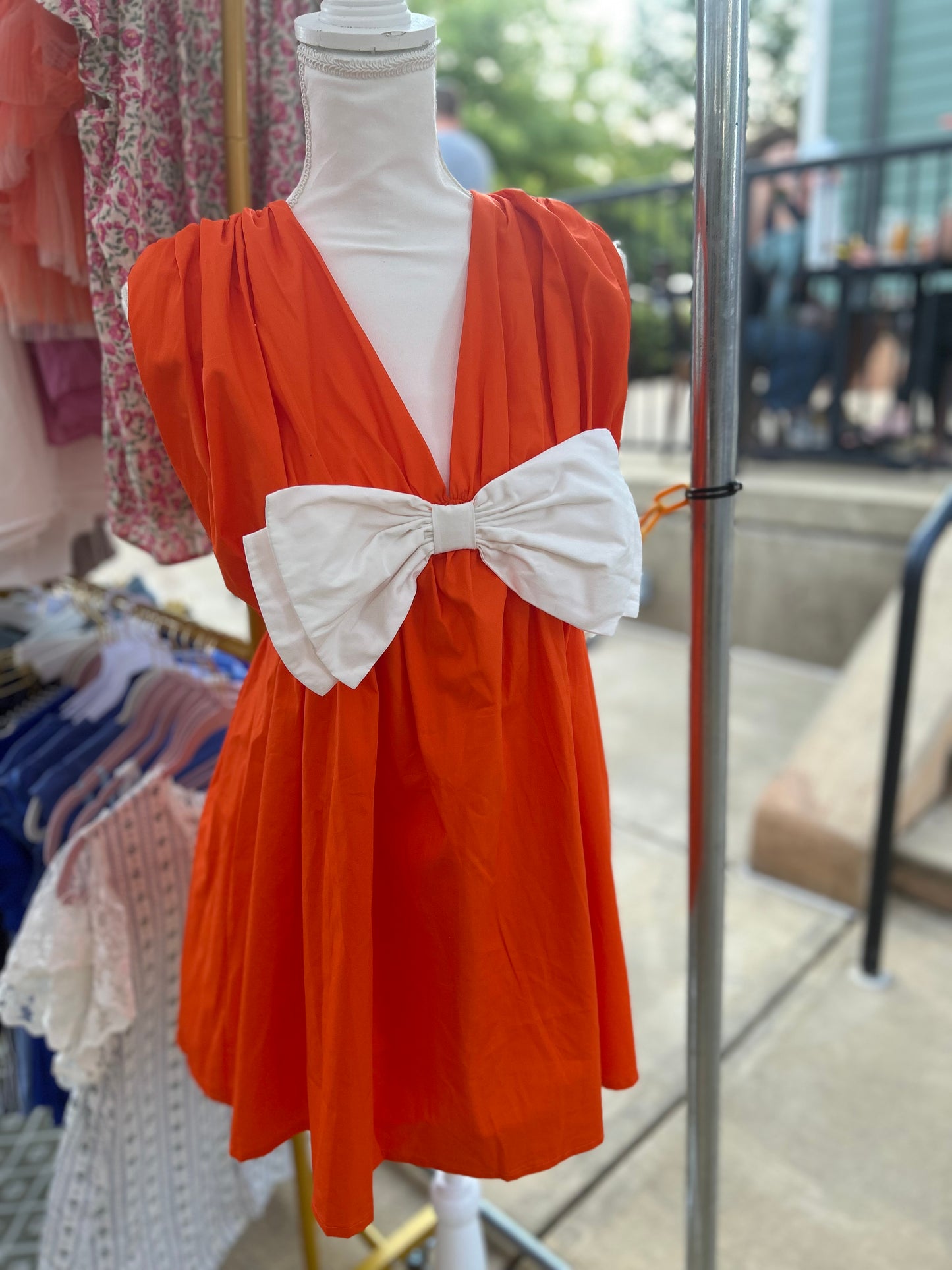 Bow Detail Game Day Dress