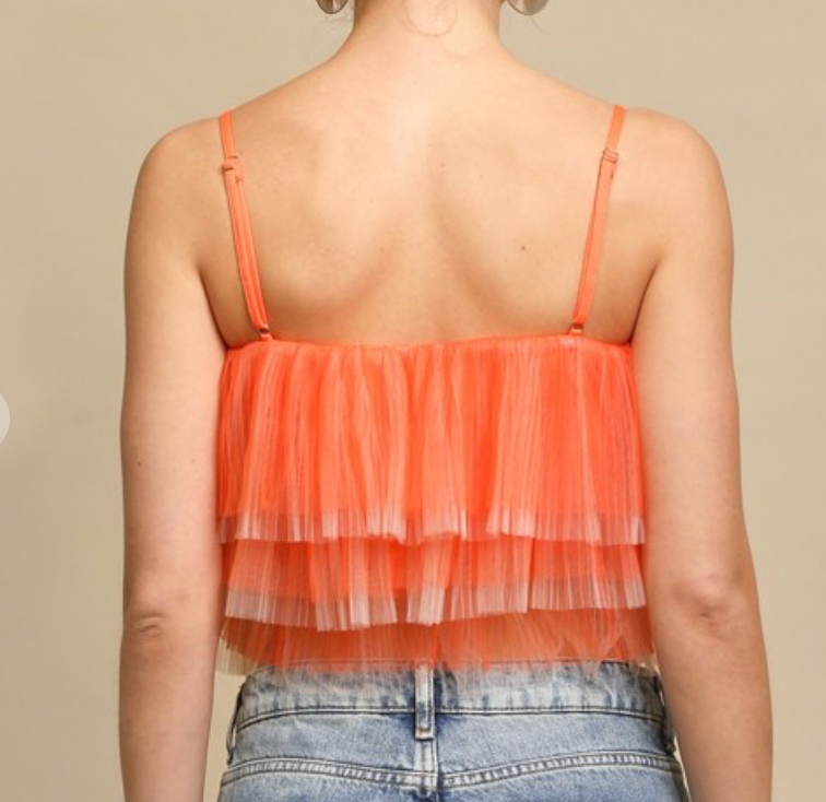 Fluff It Up Top - Orange