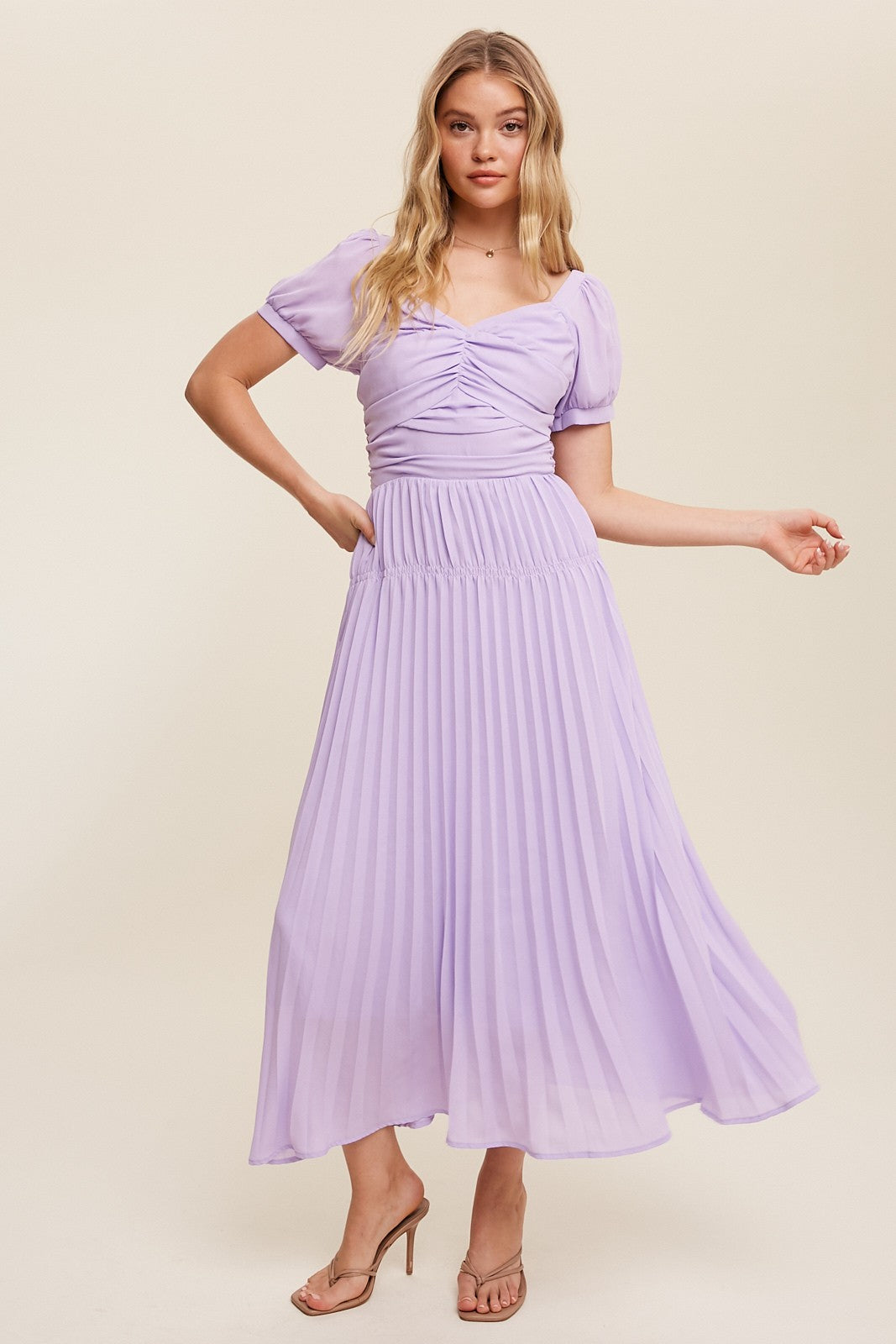 The Kaylee- Purple Midi Dress