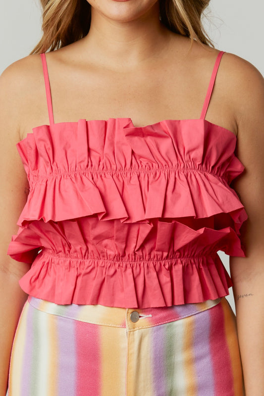 cropped ruffle