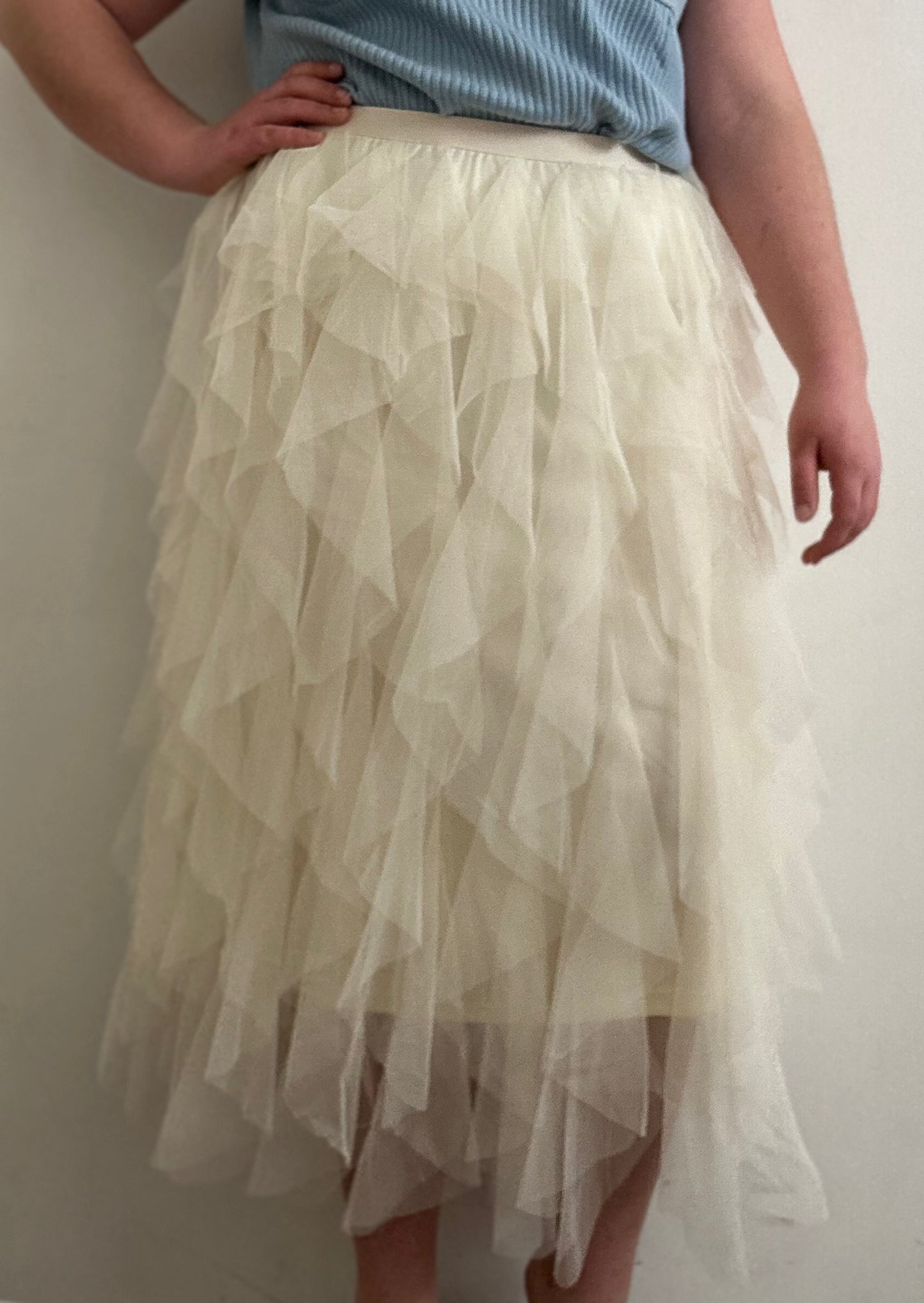 The Casscade Skirt - Cream