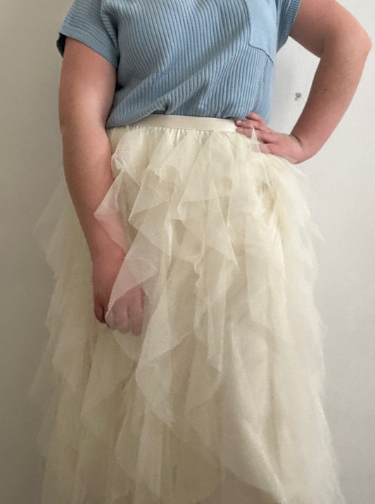 The Casscade Skirt - Cream