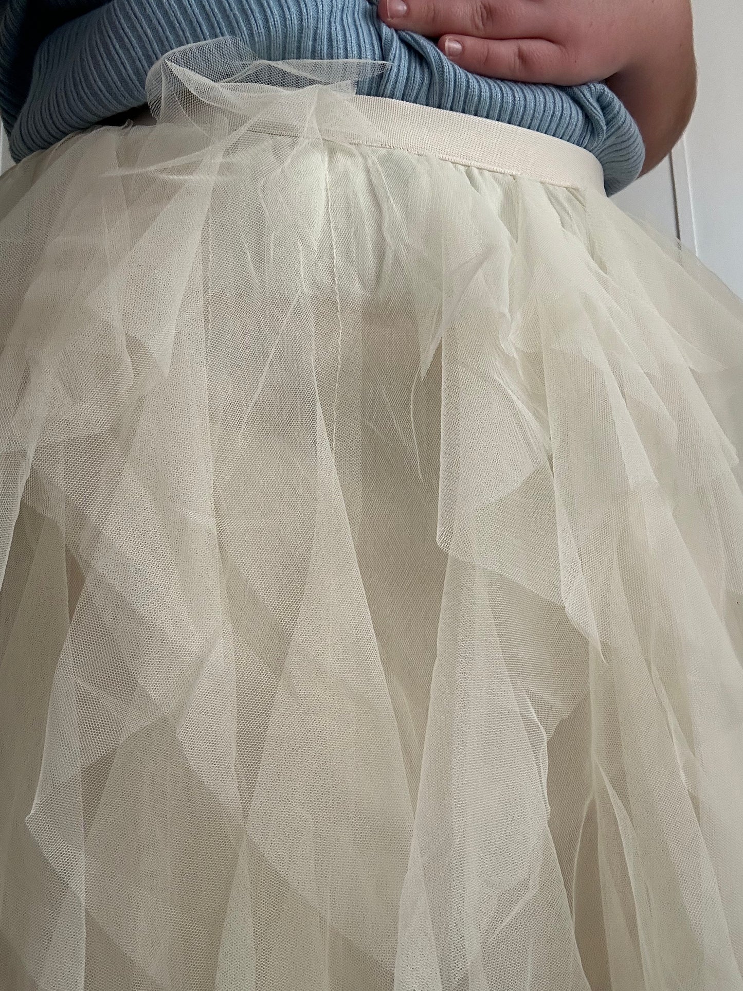 The Casscade Skirt - Cream