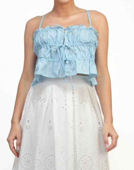 Ruffled Up Top - Blue