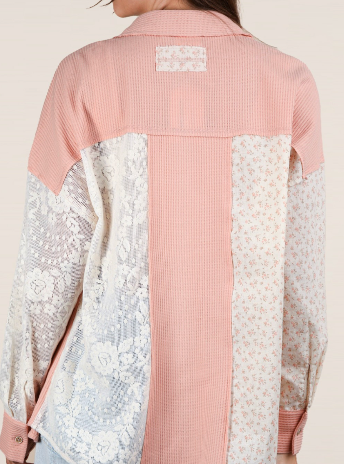 Floral Button Up - Pink