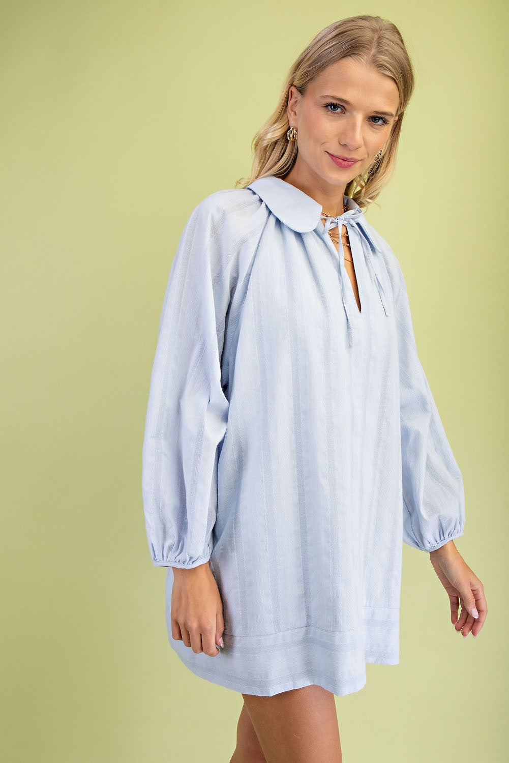 Tie-Neck Mini Dress