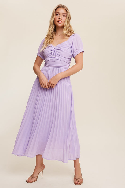 The Kaylee- Purple Midi Dress