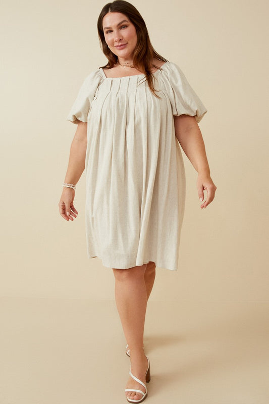 Box Pleat Dress- Plus