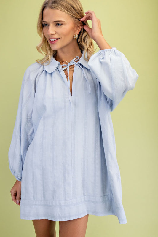 Tie-Neck Mini Dress
