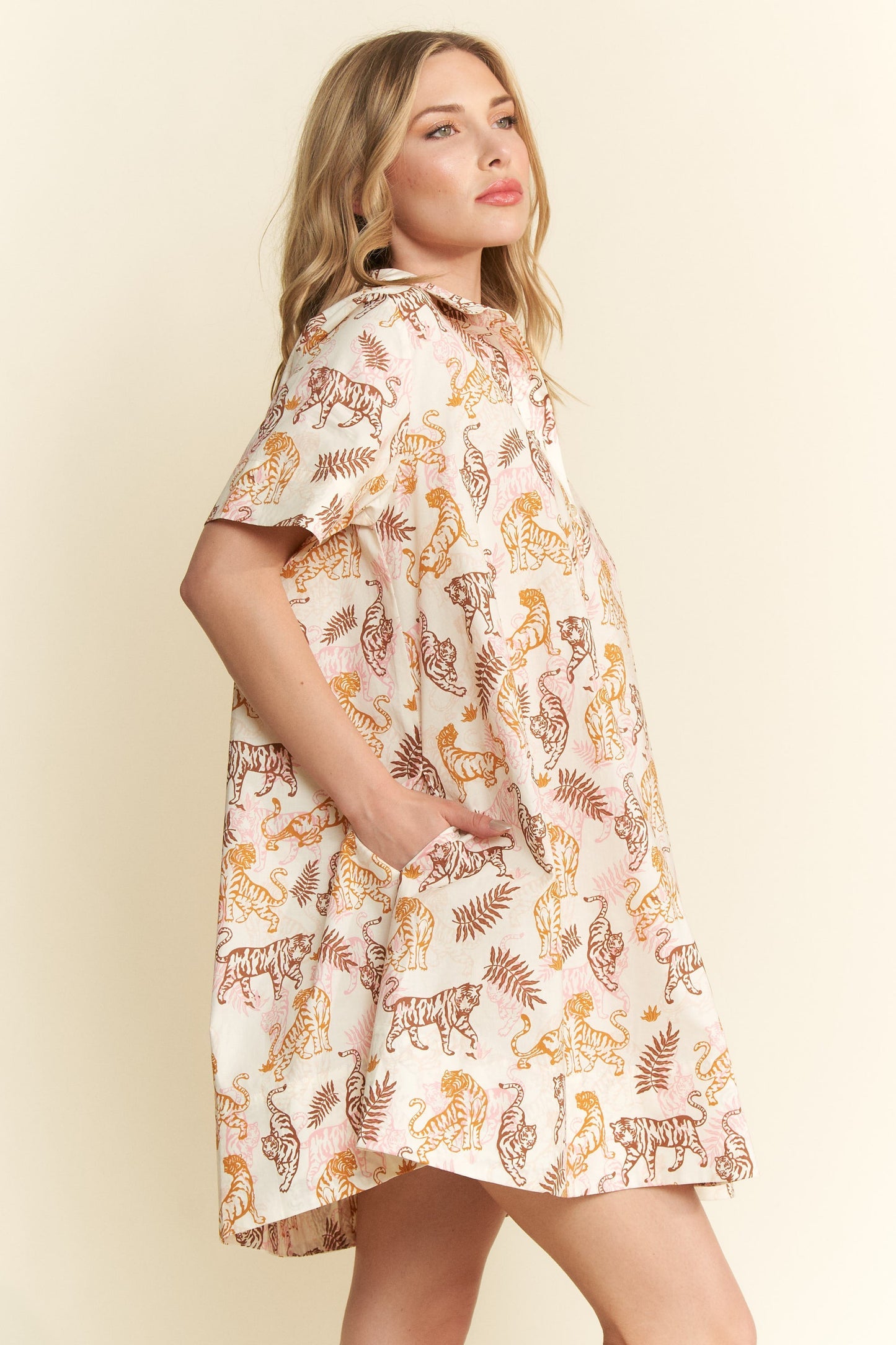 Tigered Collar Dress- Plus size