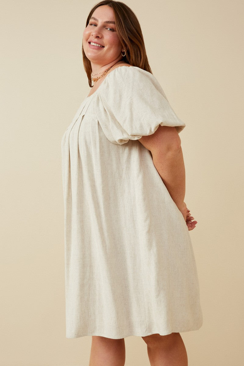 Box Pleat Dress- Plus