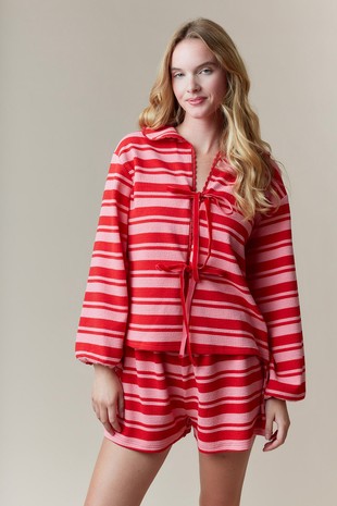 Jacquard Knit Stripe Co-ord Set