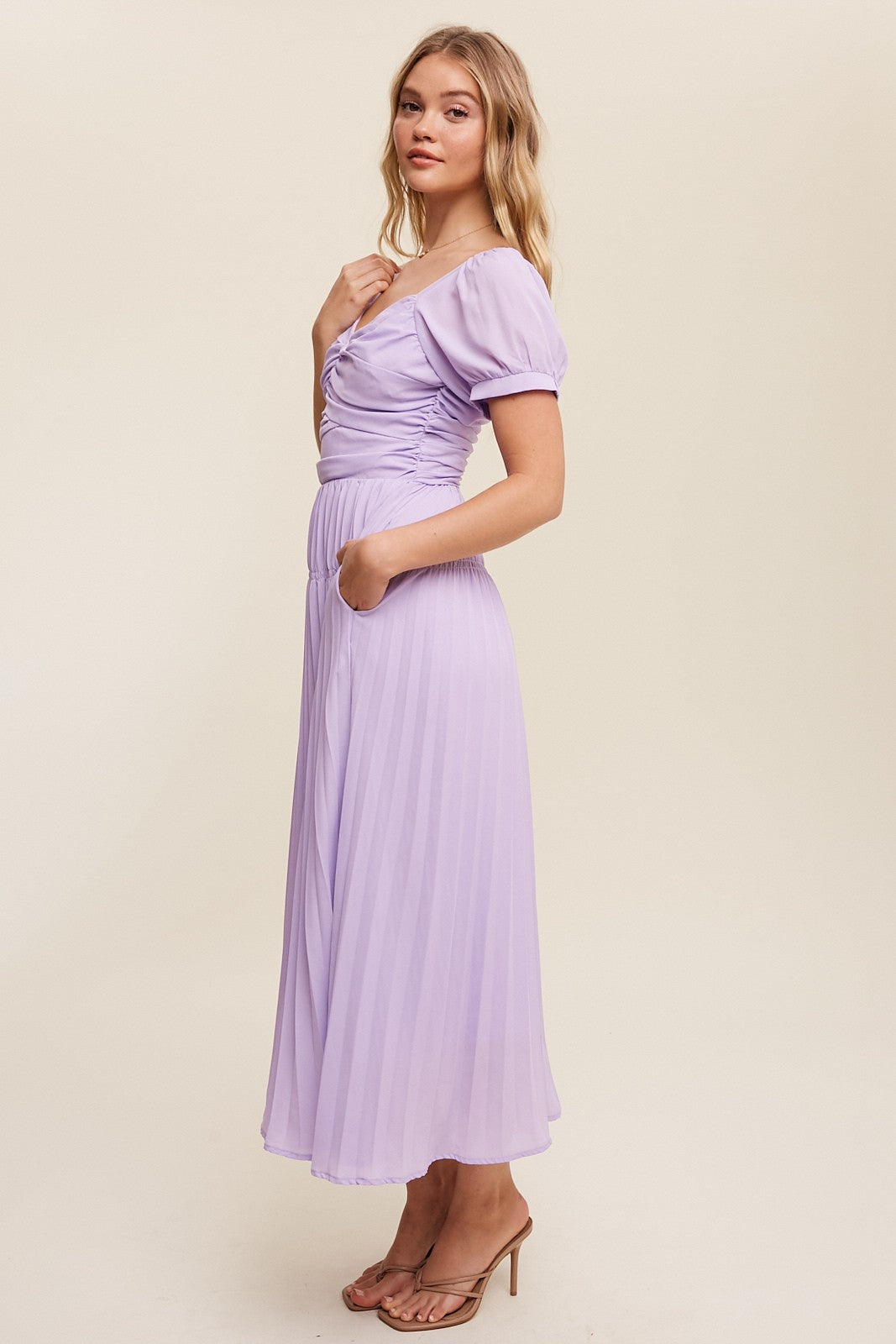 The Kaylee- Purple Midi Dress